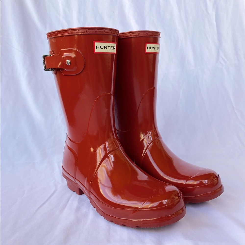 HUNTER Boots in “Military Red” NEW